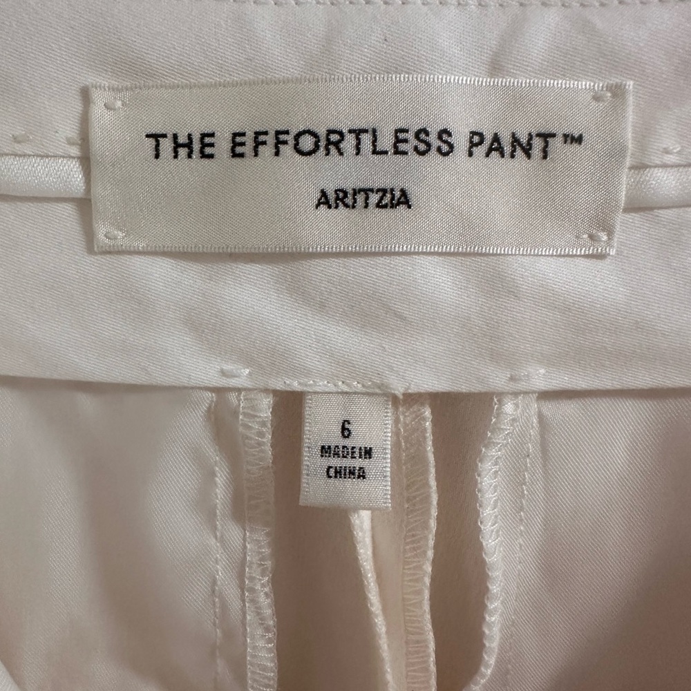 Aritzia Off-White Effortless Pant - Picture 5 of 7